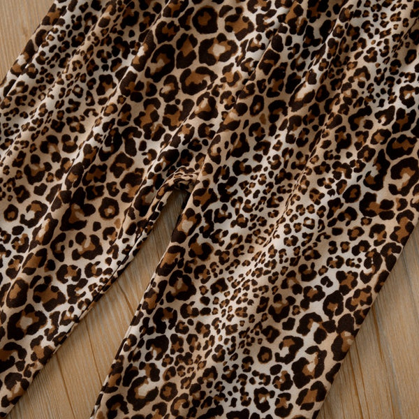 Letter O-neck Sweatshirt Leopard Long Pant Kids Suits for Girl Spring Fall Girls Clothing Set Casual Children Outfits | Vimost Shop.