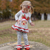 Girls Clothing Set Long Sleeve Elk Striped Boot Cut Pant Spring Fall Kids Suits for Girl Cotton Baby Girls Clothes | Vimost Shop.