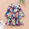 Girls Dress Long Sleeve Maple Leaf Prints Casual Kids Spring Fall Clothing Arrivals A-line Cotton Children Dress | Vimost Shop.