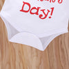 Valentine's Day Baby Set Spring Cotton Infant Girls Clothes Letter Print Bodysuits Pant Headband Newborns Suits | Vimost Shop.