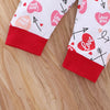 Valentine's Day Baby Set Spring Cotton Infant Girls Clothes Letter Print Bodysuits Pant Headband Newborns Suits | Vimost Shop.