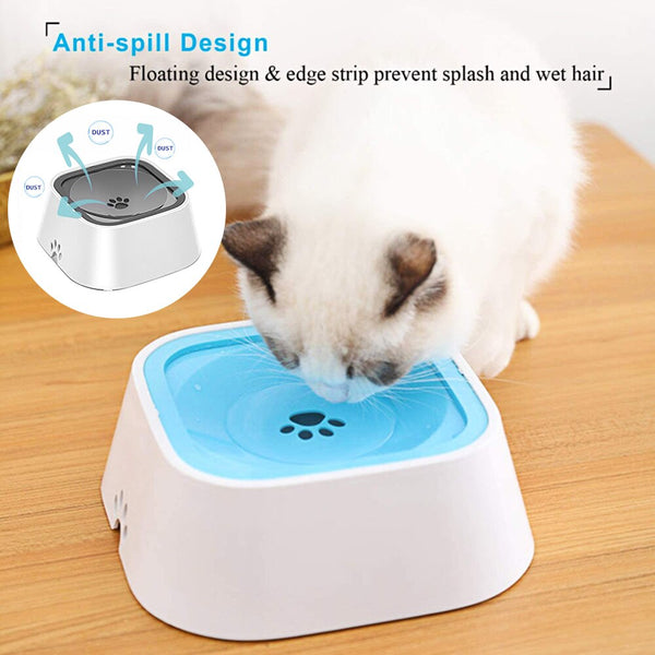 1.5L Pet Drinking Water Bowl Floating Non-Wetting Mouth Dog Cat Bowl Without Spill Drink Water Dispenser ABS Plastic Dogs Feeder | Vimost Shop.