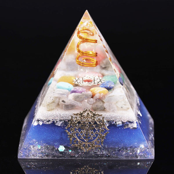Healing Orgonite Pyramid  Enhance Charm Value Energy Generator Healing Crystal Energy Converter Resin Orgone Stone Lucky Figurin | Vimost Shop.