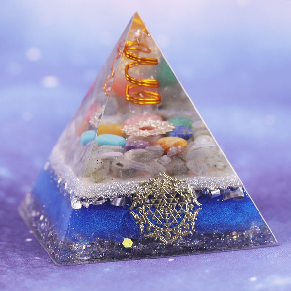 Healing Orgonite Pyramid  Enhance Charm Value Energy Generator Healing Crystal Energy Converter Resin Orgone Stone Lucky Figurin | Vimost Shop.