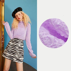 Solid Pure Contrast Lace Casual Chiffon Blouse Women,Spring Full Sleeve Full Sleeve Female,Basic Daily Vintage Top