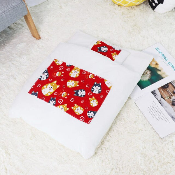 Removable Dog Cat Bed Sleeping Bag Sofas Mat Winter Warm Cat House Small Pet Bed Puppy Kennel Nest Cushion Pet Products | Vimost Shop.
