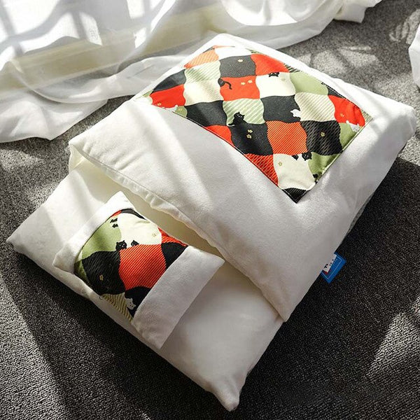 Removable Dog Cat Bed Sleeping Bag Sofas Mat Winter Warm Cat House Small Pet Bed Puppy Kennel Nest Cushion Pet Products | Vimost Shop.