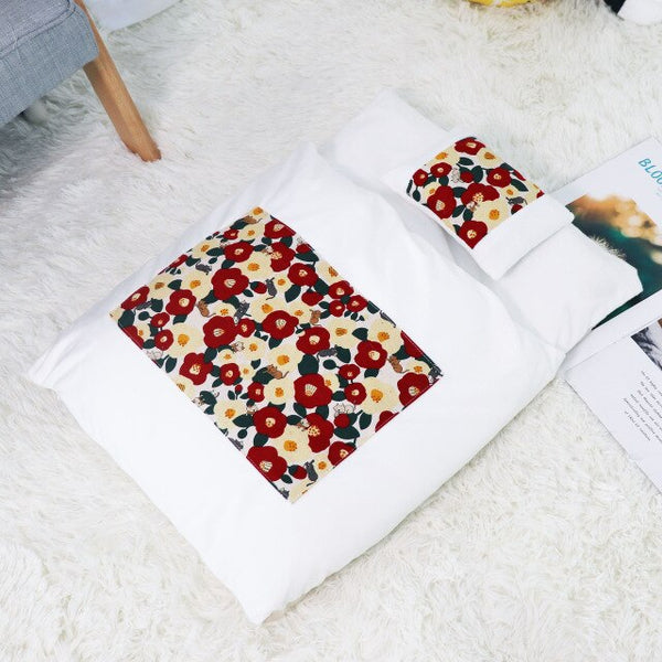 Removable Dog Cat Bed Sleeping Bag Sofas Mat Winter Warm Cat House Small Pet Bed Puppy Kennel Nest Cushion Pet Products | Vimost Shop.