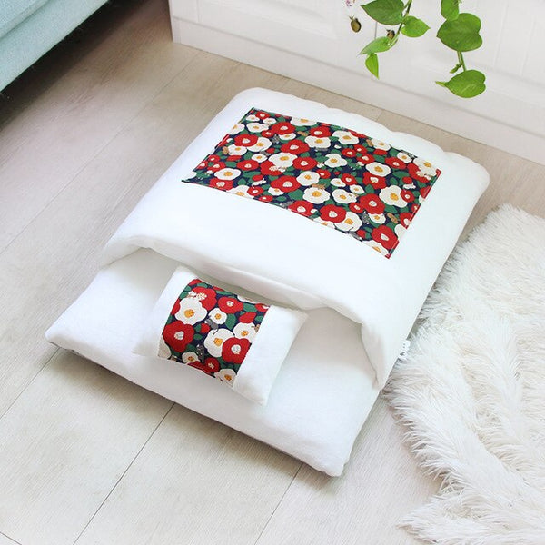 Removable Dog Cat Bed Sleeping Bag Sofas Mat Winter Warm Cat House Small Pet Bed Puppy Kennel Nest Cushion Pet Products | Vimost Shop.