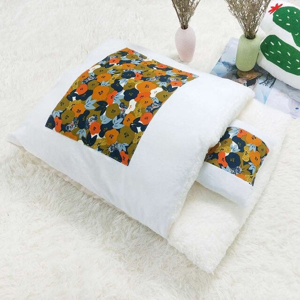Removable Dog Cat Bed Sleeping Bag Sofas Mat Winter Warm Cat House Small Pet Bed Puppy Kennel Nest Cushion Pet Products | Vimost Shop.