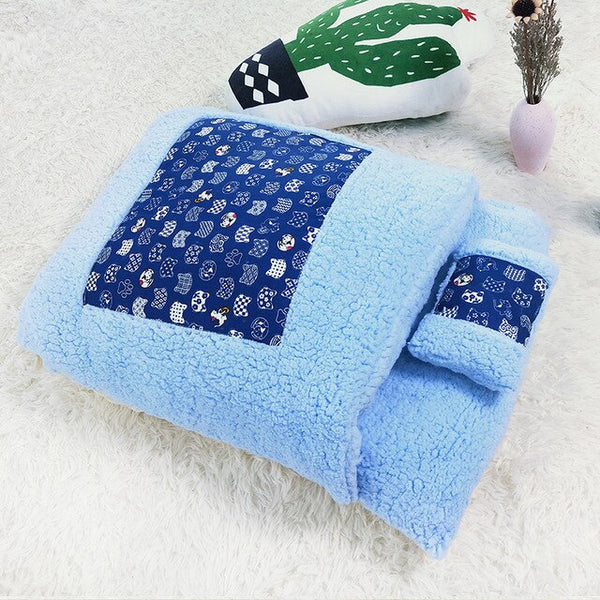 Removable Dog Cat Bed Sleeping Bag Sofas Mat Winter Warm Cat House Small Pet Bed Puppy Kennel Nest Cushion Pet Products | Vimost Shop.