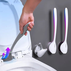 Toilet Brush Silicone  Holder Wall-mount Toilet Brush Set For Bathroom WC Cleaning Tools Corner Cleaning Bathroom Set