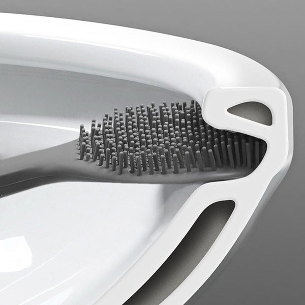 Toilet Brush Silicone  Holder Wall-mount Toilet Brush Set For Bathroom WC Cleaning Tools Corner Cleaning Bathroom Set | Vimost Shop.