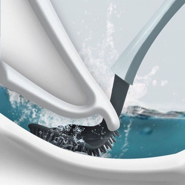 Toilet Brush Silicone  Holder Wall-mount Toilet Brush Set For Bathroom WC Cleaning Tools Corner Cleaning Bathroom Set | Vimost Shop.