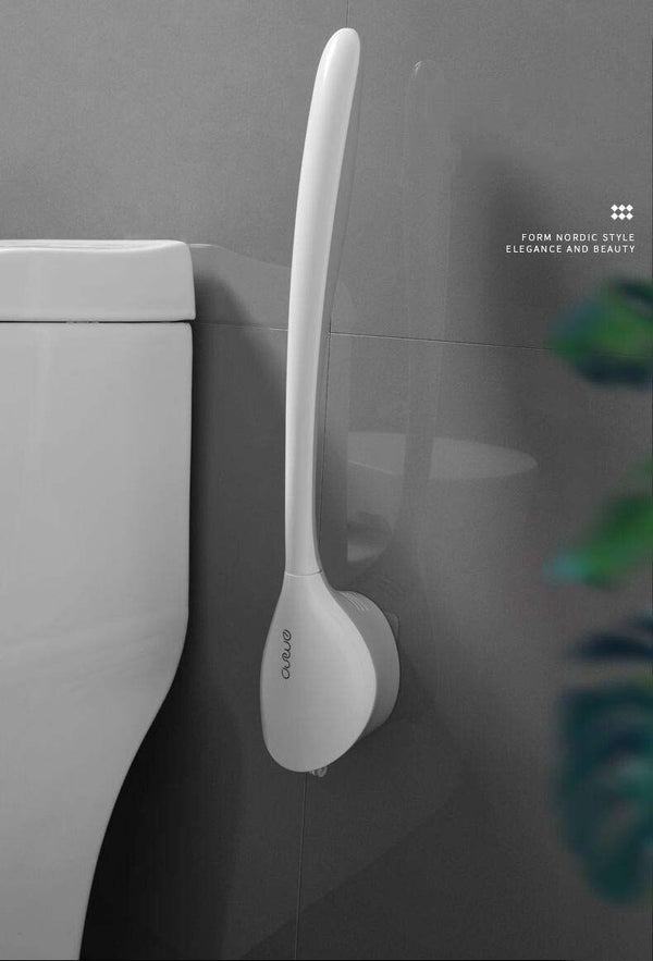Toilet Brush Silicone  Holder Wall-mount Toilet Brush Set For Bathroom WC Cleaning Tools Corner Cleaning Bathroom Set | Vimost Shop.