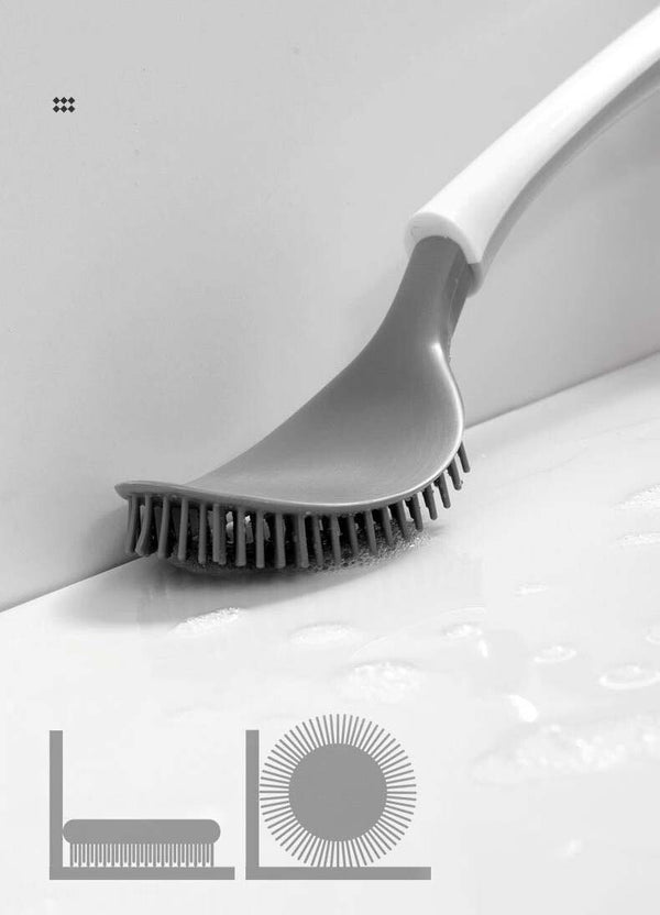 Toilet Brush Silicone  Holder Wall-mount Toilet Brush Set For Bathroom WC Cleaning Tools Corner Cleaning Bathroom Set | Vimost Shop.