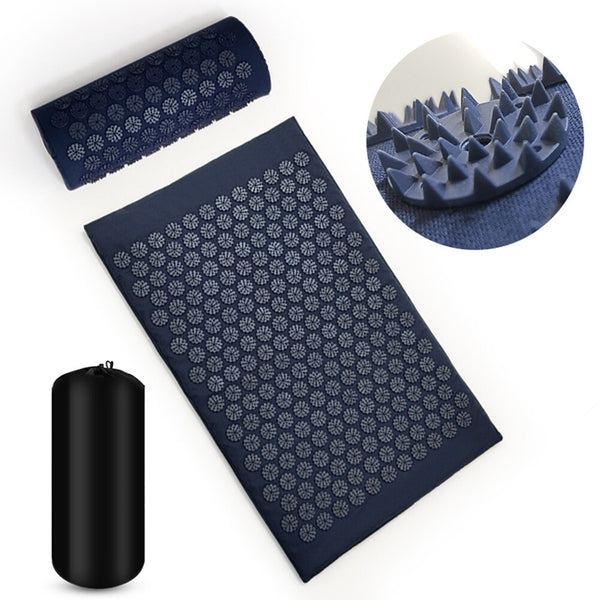 Professional Acupuncture Massage Cushion with Pillow Relieve Body Pain Stress Yoga Mat Set for Neck Waist Back Massage | Vimost Shop.