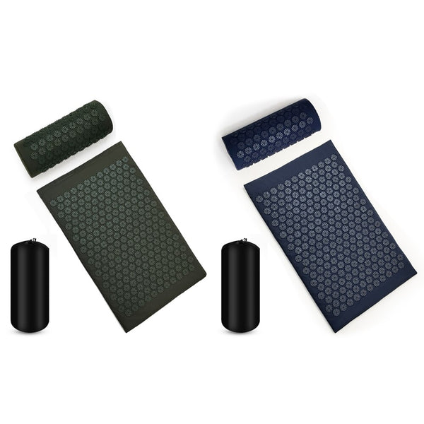 Professional Acupuncture Massage Cushion with Pillow Relieve Body Pain Stress Yoga Mat Set for Neck Waist Back Massage | Vimost Shop.