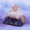Orgonite Pyramid White Crystal Pillar In Copper Circle With Amethyst Lapis Lazuli Emf Protection Orgone Energy | Vimost Shop.