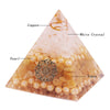 Orgonite Pyramid White Crystal With Pearl Orgone Energy Healing Reiki Chakra Multiplier For Reiki Chakra Balancing | Vimost Shop.