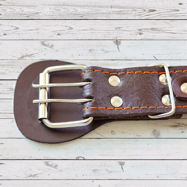 Pet Dog Collar Durable Leather Neck Strap Soft PU Leather Necklace Personalized Adjustable Collars for Large Dogs Pet Supplies | Vimost Shop.