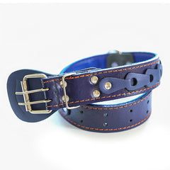Pet Dog Collar Durable Leather Neck Strap Soft PU Leather Necklace Personalized Adjustable Collars for Large Dogs Pet Supplies