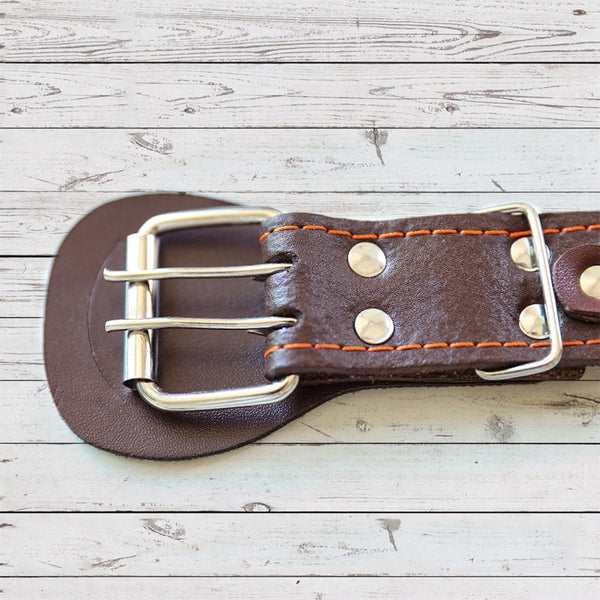 Pet Dog Collar Durable Leather Neck Strap Soft PU Leather Necklace Personalized Adjustable Collars for Large Dogs Pet Supplies | Vimost Shop.