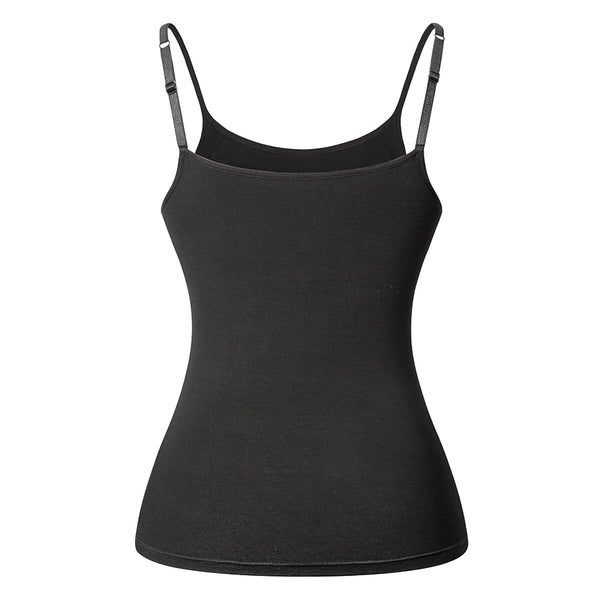 Women's Cotton Camisole with Shelf Bra Adjustable Spaghetti Strap Tank Top Cami Tanks 2/3 Packs Shapewear Body Shaper | Vimost Shop.
