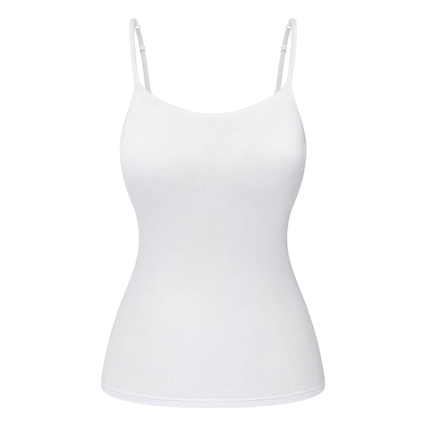 Women's Cotton Camisole with Shelf Bra Adjustable Spaghetti Strap Tank Top Cami Tanks 2/3 Packs Shapewear Body Shaper | Vimost Shop.