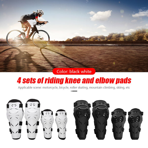 Patella Protectors Sports Safety Kneepads 4pcs/Set Motorcycle Knee Elbow Pads Guards Outdoor Cycling Racing Safety Gear | Vimost Shop.