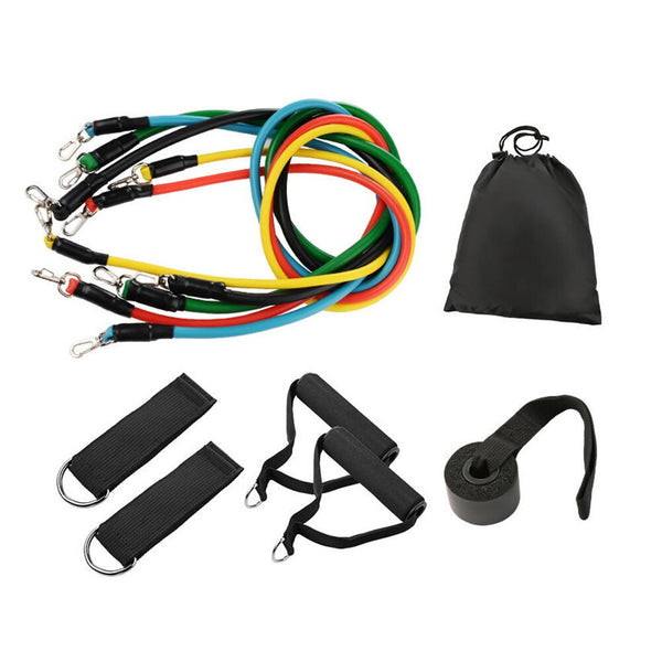 Elastic Resistance Band with Bag Door Buckle 11pcs Exercise Pull Rope Ankle Ring Multi-function Equipment for Exercise | Vimost Shop.