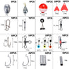 Treble Hook Jigs Swivels Fishing Kits Fishing Lure Lead Floating Tackle with Box for Outdoor Fishing Portable Accessories | Vimost Shop.