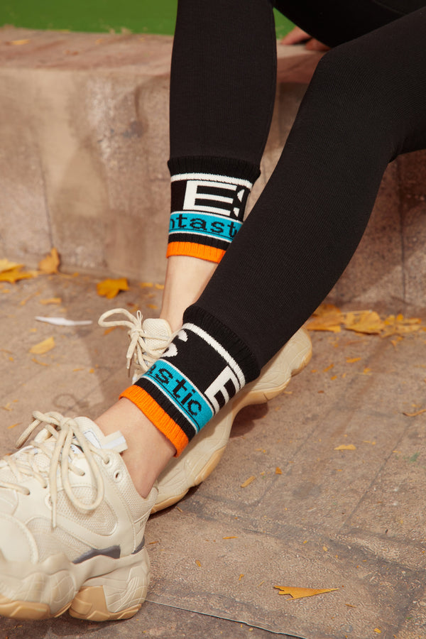 Solid Letter Print Minimalist Skinny Women Legging Pants,Spring ELF High Elastic Waist Ladies,Basic Daily Pants