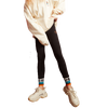 Solid Letter Print Minimalist Skinny Women Legging Pants,Spring ELF High Elastic Waist Ladies,Basic Daily Pants