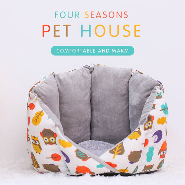 Non-Slip Cat Bed Winter Warm Pet House Cave Soft Comfortable Kennel Kitten Sofa Short Plush Pet Cushion for Small Medium Dogs | Vimost Shop.