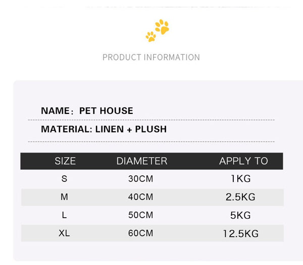 Non-Slip Cat Bed Winter Warm Pet House Cave Soft Comfortable Kennel Kitten Sofa Short Plush Pet Cushion for Small Medium Dogs | Vimost Shop.