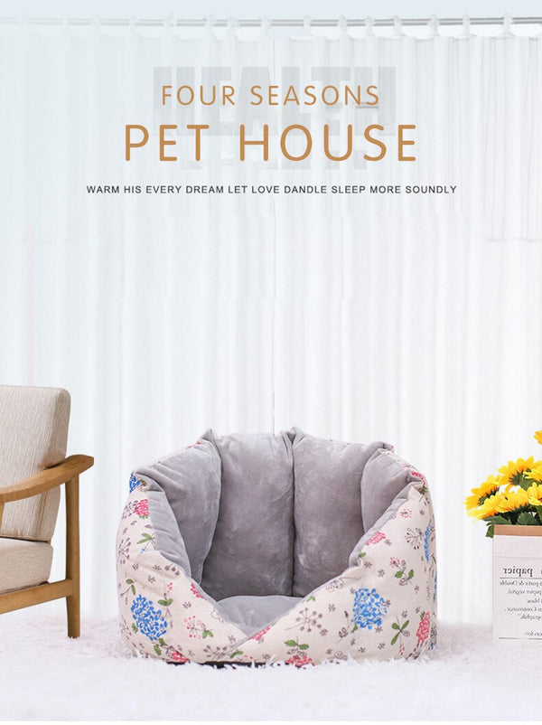 Non-Slip Cat Bed Winter Warm Pet House Cave Soft Comfortable Kennel Kitten Sofa Short Plush Pet Cushion for Small Medium Dogs | Vimost Shop.
