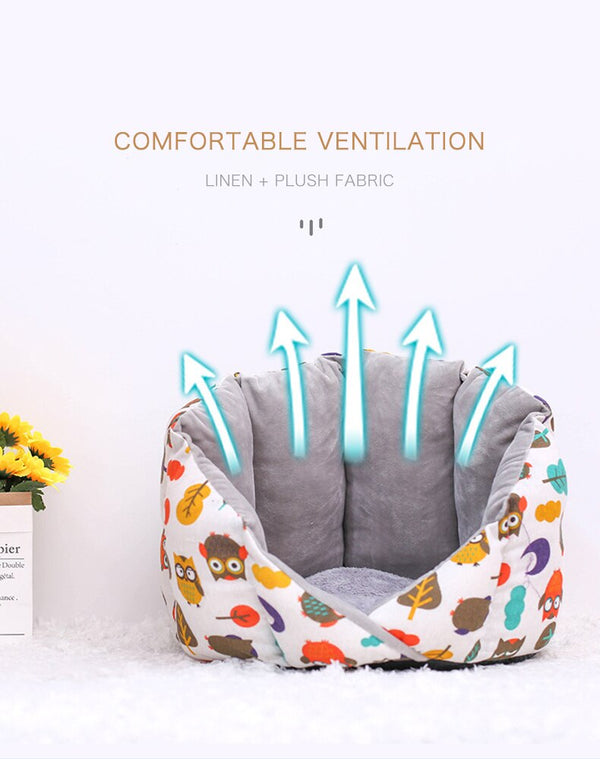 Non-Slip Cat Bed Winter Warm Pet House Cave Soft Comfortable Kennel Kitten Sofa Short Plush Pet Cushion for Small Medium Dogs | Vimost Shop.