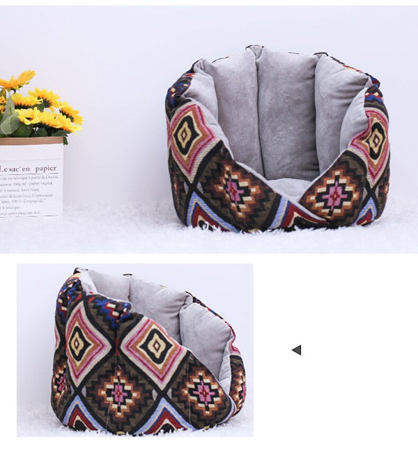 Non-Slip Cat Bed Winter Warm Pet House Cave Soft Comfortable Kennel Kitten Sofa Short Plush Pet Cushion for Small Medium Dogs | Vimost Shop.