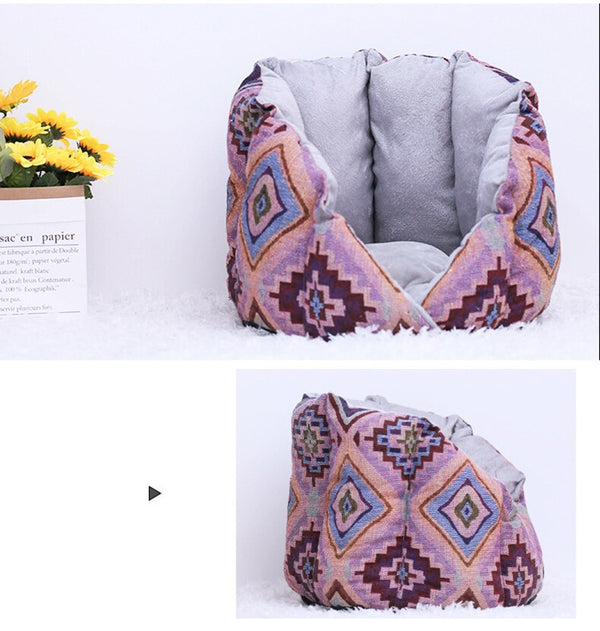 Non-Slip Cat Bed Winter Warm Pet House Cave Soft Comfortable Kennel Kitten Sofa Short Plush Pet Cushion for Small Medium Dogs | Vimost Shop.