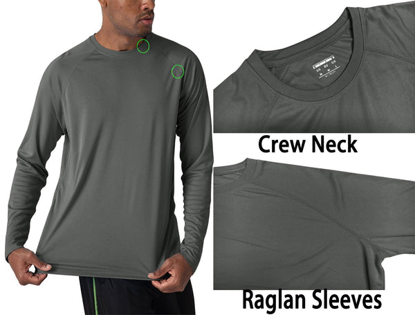 Men's Sun Protection T-shirts Summer UPF 50+ Long Sleeve Performance Quick Dry Breathable Hiking Fish T-shirts UV-Proof | Vimost Shop.