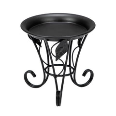 Artisasset 5.3Inch Plate Mini Paint Iron Plant Stand Metal Flower Pot Holder Potted Plant Stand Flower Rack 13x13x13CM Black