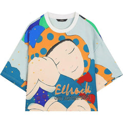 Funny Graphic Print Casual T-Shirts Women Top Spring Summer Stylish Korean Ladies Basic Daily Harajuku Tee