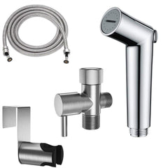 Handheld Bidet Toilet Sprayer with Stainless Steel Leakproof Hygiene Hose Wall Mount for Cloth Diaper Feminine Wash Pet Shower