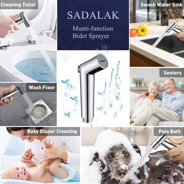 Handheld Bidet Toilet Sprayer with Stainless Steel Leakproof Hygiene Hose Wall Mount for Cloth Diaper Feminine Wash Pet Shower | Vimost Shop.