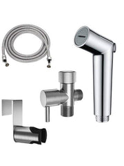 Handheld Bidet Toilet Sprayer with Stainless Steel Leakproof Hygiene Hose Wall Mount for Cloth Diaper Feminine Wash Pet Shower