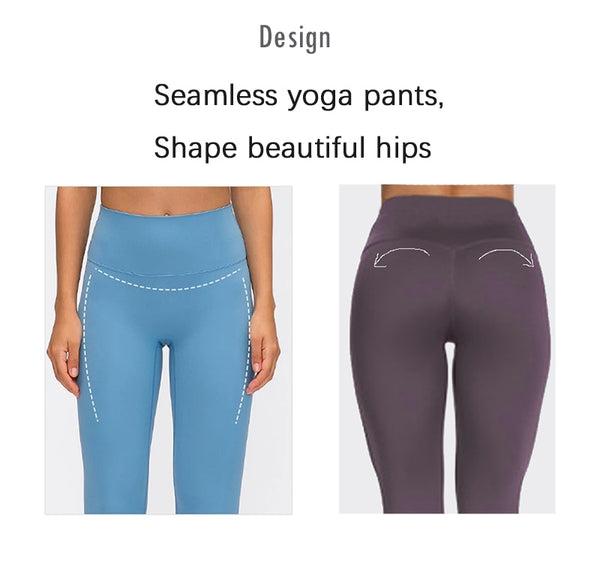 High Waist Naked Yoga Pants Push Up Leggings For Women Fitness Energy Seamless Leggins Sexy Workout Sport Tights Running Trouser | Vimost Shop.