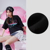 Harajuku Letter Print Casual Pullover Women Summer T-Shirts Summer ELF Short Sleeve Korean Ladeis Daily Punk Tops