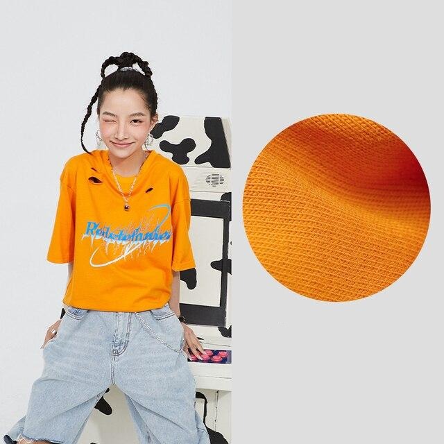 Harajuku Letter Print Casual Pullover Women Summer T-Shirts Summer ELF Short Sleeve Korean Ladeis Daily Punk Tops