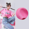 Harajuku Letter Print Casual Pullover Women Summer T-Shirts Summer ELF Short Sleeve Korean Ladeis Daily Punk Tops